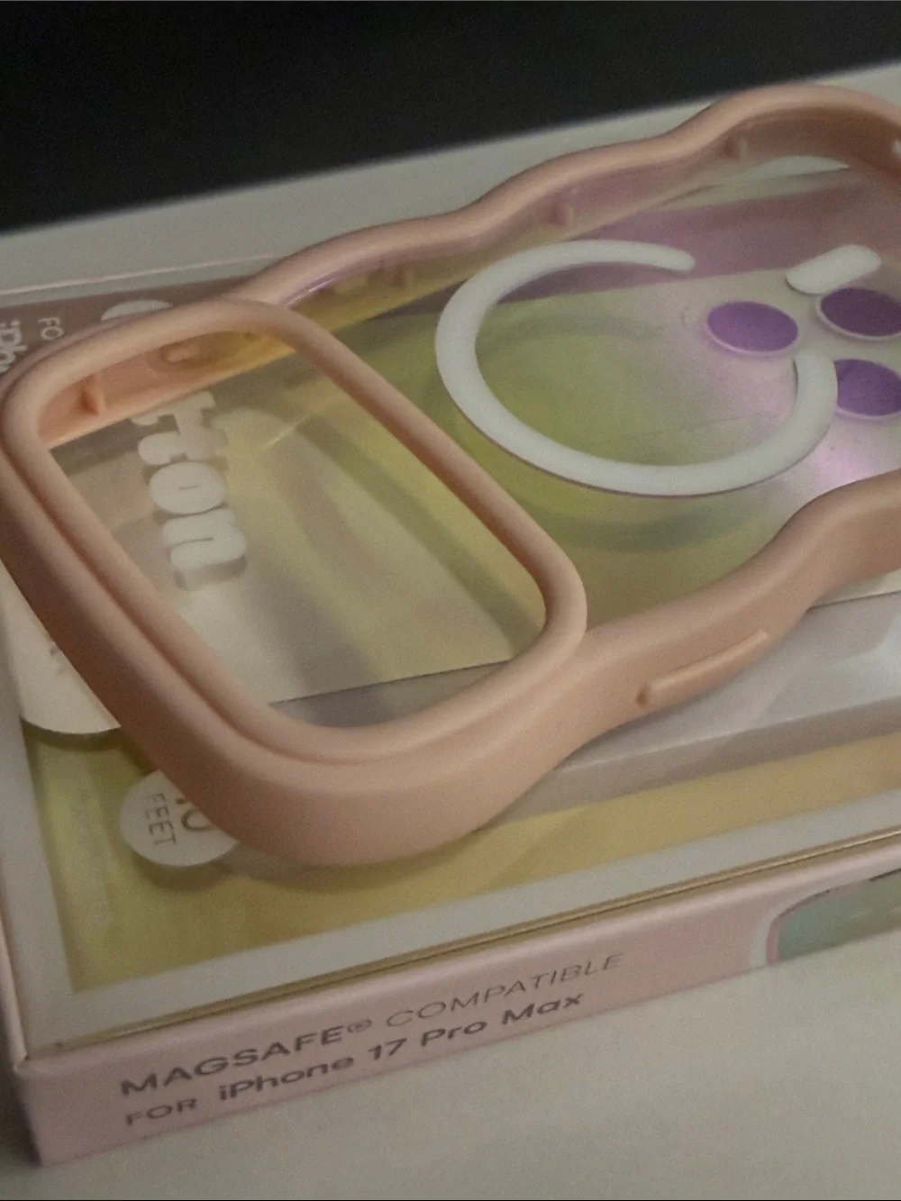 Cotton Pink Wavy Silicone iPhone 17 Pro Max Magsafe Case - Iridescent
